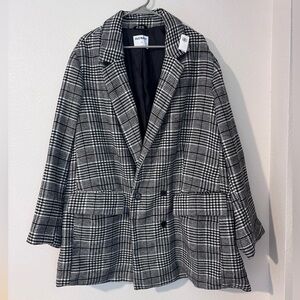 NWT Old Navy Women’s Checkered Pea Coat 4X